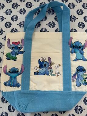 Disney Stitch Blue Custom Made Mini Tote